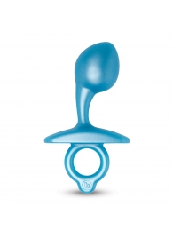 Голубая анальная пробка для массажа простаты Bulb Silicone Prostate Plug - 10,7 см. - b-Vibe - в Орле купить с доставкой