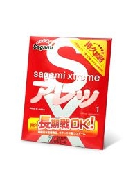 Утолщенный презерватив Sagami Xtreme FEEL LONG с точками - 1 шт. - Sagami - купить с доставкой в Орле