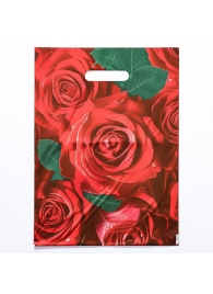 Пакет с цветочным принтом и вырубной ручкой (30х40 см) - Сима-Ленд - купить с доставкой в Орле