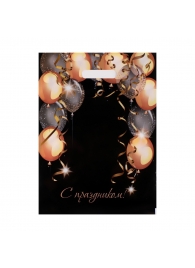 Пакет с вырубной ручкой и принтом в виде шариков (30х40 см) - Сима-Ленд - купить с доставкой в Орле