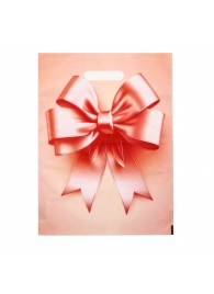 Пакет с принтом в виде банта с вырубной ручкой (30х40 см) - Сима-Ленд - купить с доставкой в Орле