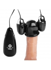 Черная стимулирующая насадка для головки полового члена Multi Speed Vibrating Penis Head Teaser - XR Brands - в Орле купить с доставкой