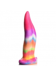 Фантазийный люминесцентный стимулятор-язык Unicorn Kiss Unicorn Tongue Glow-in-the-Dark Silicone Dildo - 21,3 см. - XR Brands