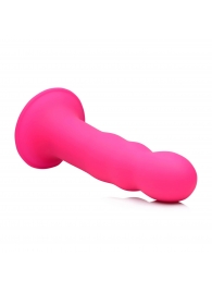 Розовый гибкий фаллоимитатор Squeeze-It Wavy Dildo - 18,3 см. - XR Brands