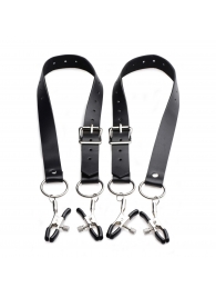 Ремни с зажимами для половых губ Spread Labia Spreader Straps with Clamps - XR Brands - купить с доставкой в Орле