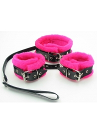 Набор с розовым мехом BDSM Light - БДСМ Арсенал - купить с доставкой в Орле