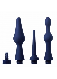 Набор из 3 универсальных насадок для анального душа Universal 3 Piece Silicone Enema Attachment Set - XR Brands - купить с доставкой в Орле