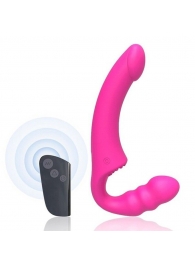 Розовый безремневой страпон Straples Strap-On Dildo - Erokay - купить с доставкой в Орле