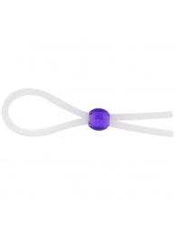 Прозрачное лассо с фиолетовой бусиной SILICONE COCK RING WITH BEAD LAVENDER - NMC - в Орле купить с доставкой