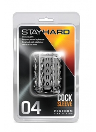 Прозрачная насадка с бороздками STAY HARD COCK SLEEVE 04 CLEAR - Blush Novelties - в Орле купить с доставкой