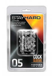 Прозрачная насадка с капельками STAY HARD COCK SLEEVE 05 CLEAR - Blush Novelties - в Орле купить с доставкой