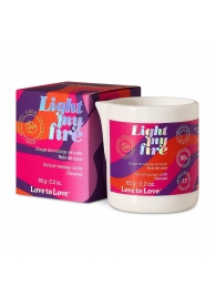 Массажная свеча Light My Fire Coconut с ароматом кокоса - 65 гр. - Love to Love - купить с доставкой в Орле