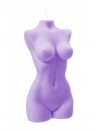Фиолетовая интерьерная свеча в форме женского торса - 850 гр. - Pecado - купить с доставкой в Орле