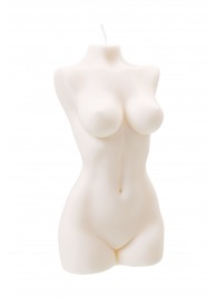Белая интерьерная свеча в форме женского торса - 850 гр. - Pecado - купить с доставкой в Орле