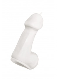 Белая свеча в форме пениса - 47 гр. - Pecado - купить с доставкой в Орле