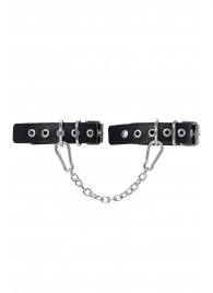 Черные оковы из одного ремешка с люверсами - Pecado - купить с доставкой в Орле