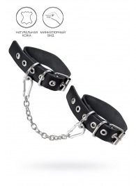 Черные оковы из одного ремешка с люверсами - Pecado - купить с доставкой в Орле