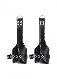 Черные подвесы с белой строчкой - Pecado - купить с доставкой в Орле