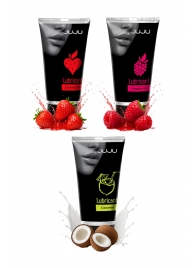 Набор из 3 съедобных лубрикантов JUJU (клубника, малина, кокос) - JuJu - купить с доставкой в Орле Набор из 3 съедобных лубрикантов JUJU (клубника, малина, кокос) - JuJu - купить с доставкой в Орле