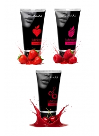 Набор из 3 съедобных лубрикантов JUJU (клубника, малина, вишня) - JuJu - купить с доставкой в Орле Набор из 3 съедобных лубрикантов JUJU (клубника, малина, вишня) - JuJu - купить с доставкой в Орле