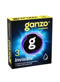 Супертонкие презервативы Ganzo Invisible - 3 шт. - Ganzo - купить с доставкой в Орле