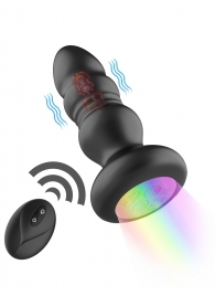 Черная анальная вибропробка с фрикционным механизмом и LED-подсветкой - 12,5 см. - Secwell в Орле Черная анальная вибропробка с фрикционным механизмом и LED-подсветкой - 12,5 см. - Secwell