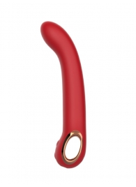 Красный силиконовый вибратор с загнутым кончиком - 22,1 см. - Secwell купить в Орле с доставкой в Orgasmix.ru Красный силиконовый вибратор с загнутым кончиком - 22,1 см. - Secwell