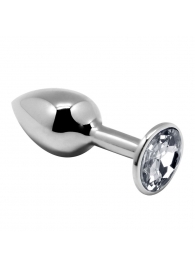 Серебристая анальная втулка с прозрачным кристаллом Mini Metal Butt Plug Size L - 9 см. - Adrien Lastic в Орле Серебристая анальная втулка с прозрачным кристаллом Mini Metal Butt Plug Size L - 9 см. - Adrien Lastic