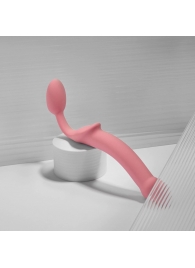 Розовый безремневой страпон Strap-on-me Semi-Realistic Bendable Strap-On size M - Strap-on-me - купить с доставкой в Орле