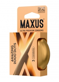 Точечные презервативы MAXUS 2000 Amazing Dots с железным кейсом - 3 шт. - Maxus - купить с доставкой в Орле