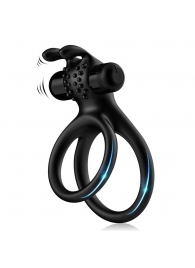 Черное эрекционное виброкольцо с подхватом мошонки Stay Hard - Boys of Toys - в Орле купить с доставкой