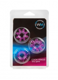 Набор из 3 лиловых эрекционных колец различной формы - Erowoman-Eroman - в Орле купить с доставкой