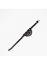 Черный чокер с клепками и золотистой фурнитурой - Crazy Handmade - купить с доставкой в Орле Черный чокер с клепками и золотистой фурнитурой - Crazy Handmade - купить с доставкой в Орле