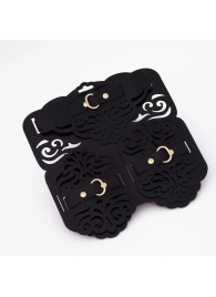 Фигурный набор для БДСМ-игр с узорами и золотистой фурнитурой - Crazy Handmade - купить с доставкой в Орле