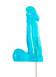 Голубой леденец в форме члена со вкусом блю кюрасао - 173 гр. - Sosuчki - купить с доставкой в Орле