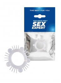 Эластичное эрекционное кольцо с шишечками и шипами - Sex Expert - в Орле купить с доставкой