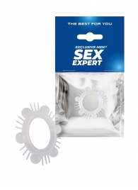 Эластичное эрекционное кольцо с шипиками и шариками - Sex Expert - в Орле купить с доставкой