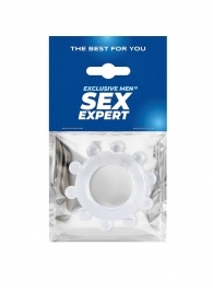 Прозрачное эрекционное кольцо со стимулирующими шариками - Sex Expert - в Орле купить с доставкой