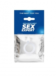 Эластичное эрекционное кольцо с шипиками и шариком - Sex Expert - в Орле купить с доставкой