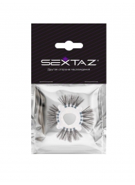Эластичное эрекционное кольцо с черными «ресничками» - Sextaz - в Орле купить с доставкой