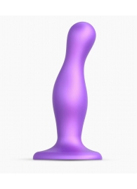 Фиолетовая насадка Strap-On-Me Dildo Plug Curvy size M - Strap-on-me - купить с доставкой в Орле