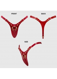 Красный пояс для фиксации насадок Strap-On-Me Leatherette Harness Fabulous - Strap-on-me - купить с доставкой в Орле