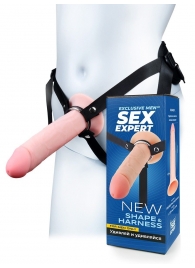Мужской полый страпон на регулируемых ремешках - 22 см. - Sex Expert - купить с доставкой в Орле