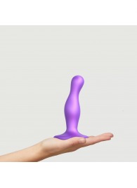 Фиолетовая насадка Strap-On-Me Dildo Plug Curvy size S - Strap-on-me - купить с доставкой в Орле