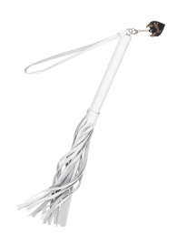 Белая кожаная плеть - 50 см. - Pecado - купить с доставкой в Орле