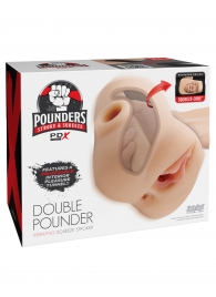 Телесный мастурбатор с вибрацией Double Pounder Vibrating Squeeze Stroker - Pipedream - в Орле купить с доставкой