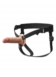 Телесный пустотелый фаллопротез 5’’ Hollow Silicone Strap-On - 14 см. - Pipedream - купить с доставкой в Орле