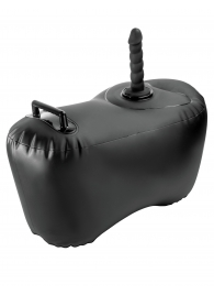 Черное надувное кресло с платформой для фиксации дилдо Body Dock Inflatable Love Seat - Pipedream - купить с доставкой в Орле