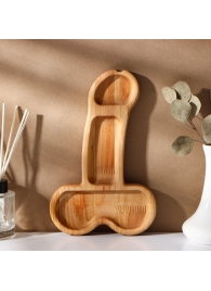 Деревянное блюдо для подачи в форме члена (25 х 16,5 х 1,7 см) - Сима-Ленд - купить с доставкой в Орле