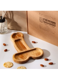 Деревянное блюдо для подачи в форме члена (25 х 16,5 х 1,7 см) - Сима-Ленд - купить с доставкой в Орле